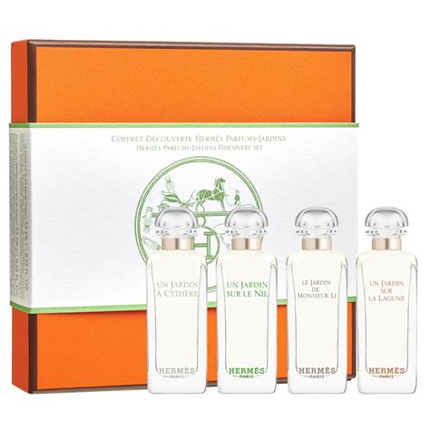 hermes perfume set of 4 jardin|hermes perfume jardin collection.